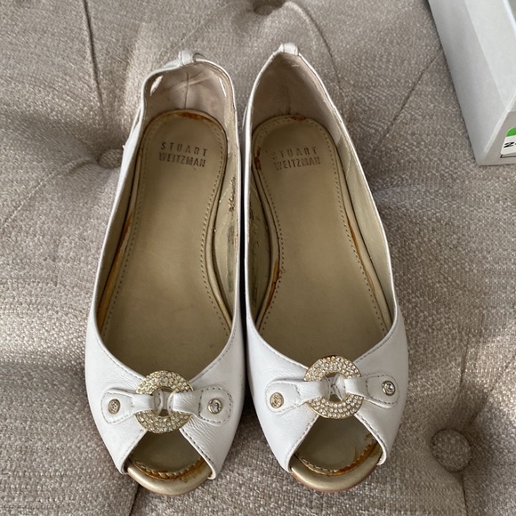 Stuart Weitzman open toe girls flat dress shoe-Size 1 - Picture 5 of 6